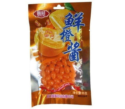 Жевательные конфеты XICAI CANDI вкус АПЕЛЬСИН 30гр
