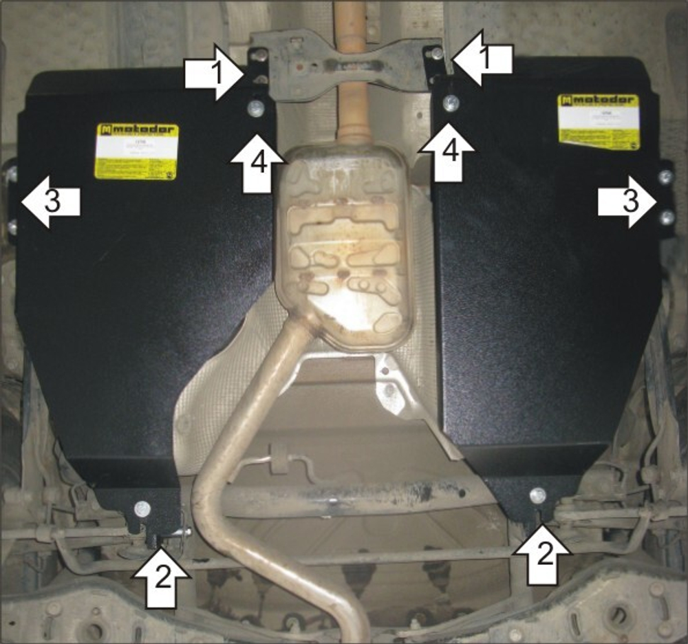Усиленная защита Motodor топл. бака. 3 мм, сталь. для Volkswagen Tiguan 2007-2011,Volkswagen Tiguan 2011-2016 арт.12721
