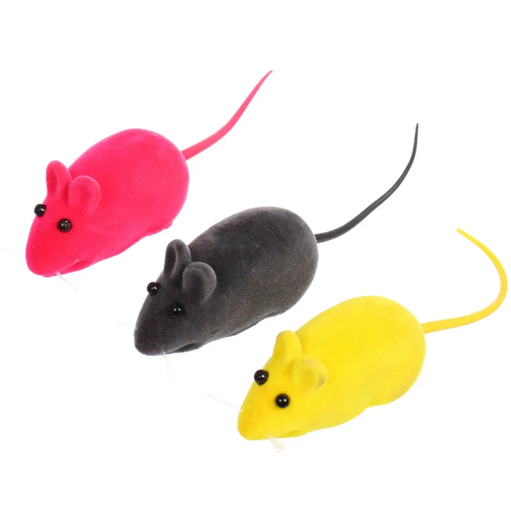 Игрушка - мышка для кошек «ЦЕПКИЕ ЛАПКИ», микс 3 цвета, 13см