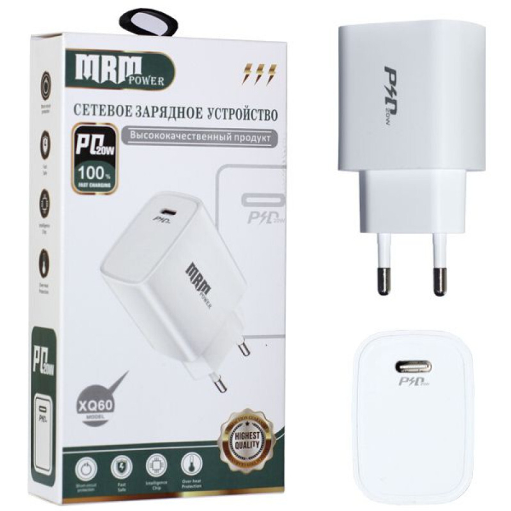 Сетевой адаптер питания XQ60 PD 20W (белый)