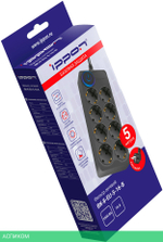 Сетевой фильтр Ippon BK-8-EU-5-16-B черный