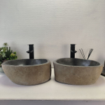 Раковина из речного камня ПАРА! RS-63697 42*34*16 2шт 0126