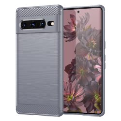 Мягкий защитный чехол серого цвета для Google Pixel 7 Pro, серия Carbon от Caseport