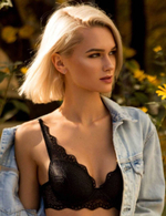 Бюстгальтер-бралетт с цветочным кружевом (Размер: 5B) (Цвет: белый)