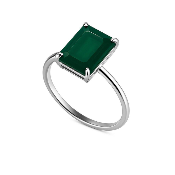 Кольцо Perfect с изумрудным агатом