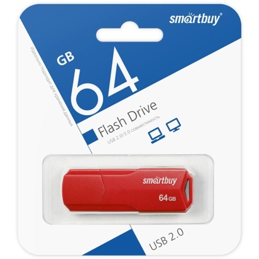 64GB USB Smartbuy Clue red