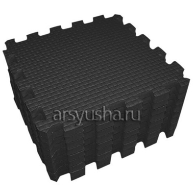 Коврик-пазл BABYPUZZ (9 плит 33x33x2см, ~1кв.м./уп) Черный