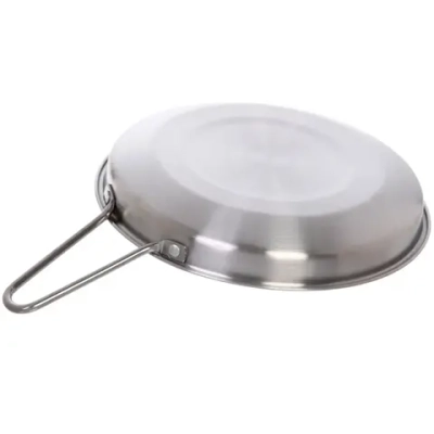 Тарелка походная металлическая с ручкой 21*3см