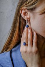 Кольцо битое с кианитом