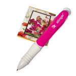 Ручка сувенирная шариковая, автоматическая Alingar "Реклама Alingar", 1,0 мм, синяя, (длина 42 см), цветной пластиковый корпус, пакет с европодвесом