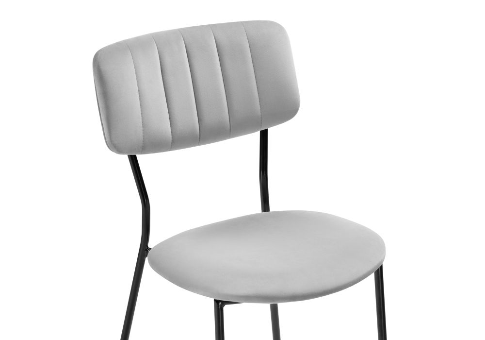 Стул на металлокаркасе Фиер серый / черный глянец