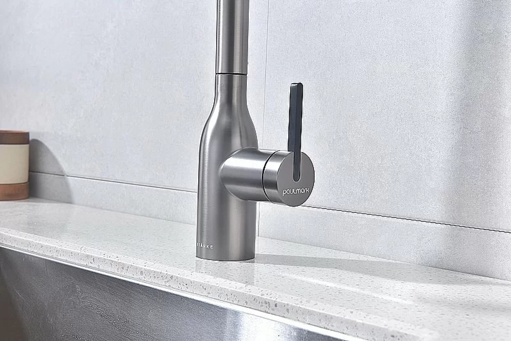 Смеситель для кухни Paulmark Universal Un213880-GM вороненая сталь