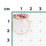 Кольцо «Жар-птица» из красного золота c аметистом, натуральными топазами white и эмалью Артикул: 01-5393-00-225-1110-46