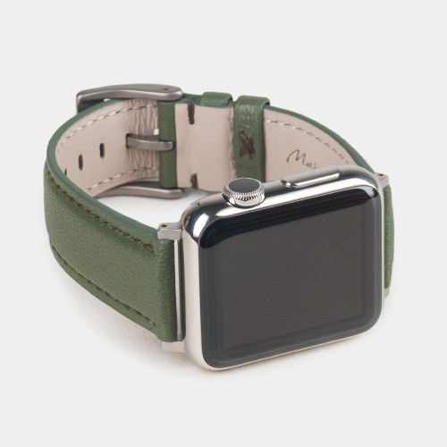 Ремешок для Apple Watch 40/41/42 mm из кожи козы, цвета хаки