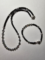 Колье ручной работы из Агата и хрусталя "Хрустальный"