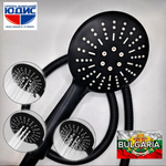 3012-1 Лейка для душа ЧЕРНЫЙ 12*25см (3-функций) HANSEN (50/1шт)