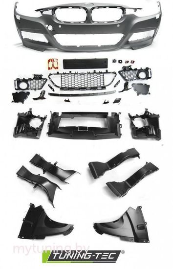 Бампер передний для BMW 3 F30 / F31 (11-...) под датчики парковки M-Tech Look