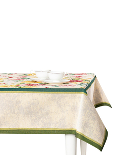 Скатерть прямоугольная 140х180см Mix&Match Home Королевский пион бежевая