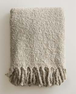 Zara Home плед из полиэстера, серый, 140x190 см