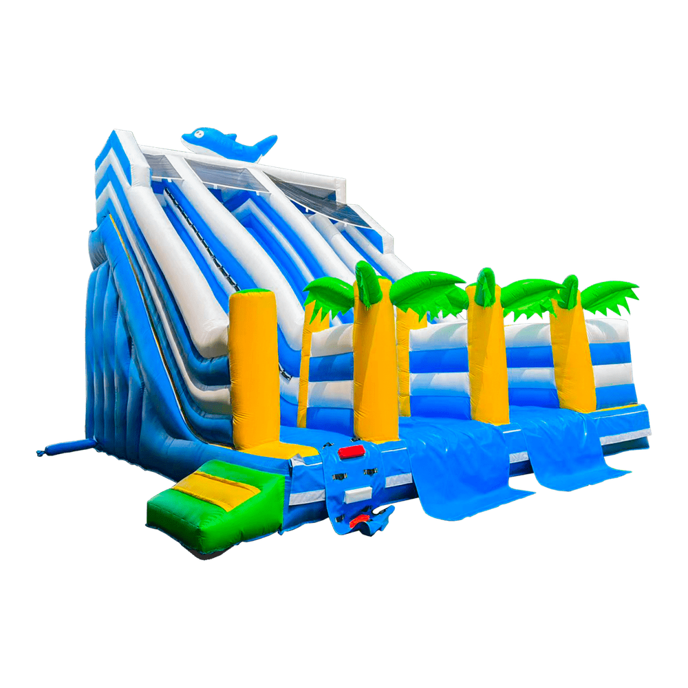 Надувной батут-горка «Волна - 2» 10*6,5*8 м. с 2-мя горками разных уровней