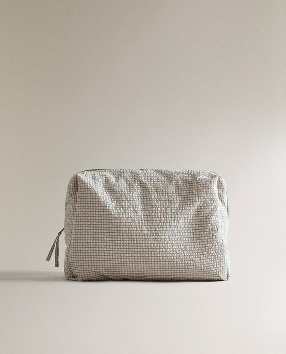 ZARA HOME ДЕТСКИЙ НЕСЕССЕР В КЛЕТКУ, СЕРЫЙ