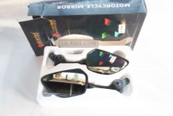 Mirror set, alu, 10mm mount, superlight, Scarlet