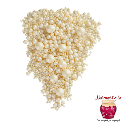 Шоколадный декор "Жемчуг СЕРЕБРО" 3 размера №108, 100 гр.