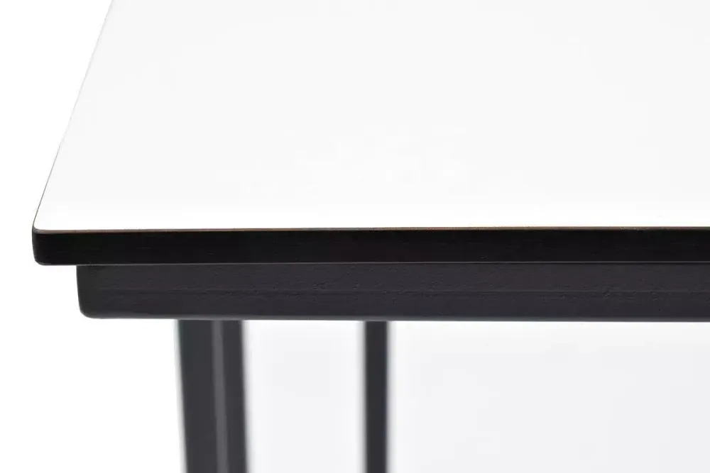 "Тулон" интерьерный стол из HPL квадратный 40х40, H60, цвет молочный