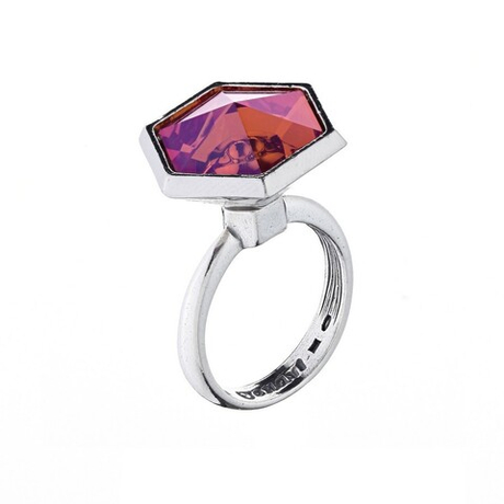 "Скрауб" кольцо в родиевом покрытии из коллекции "Ротор" от Jenavi