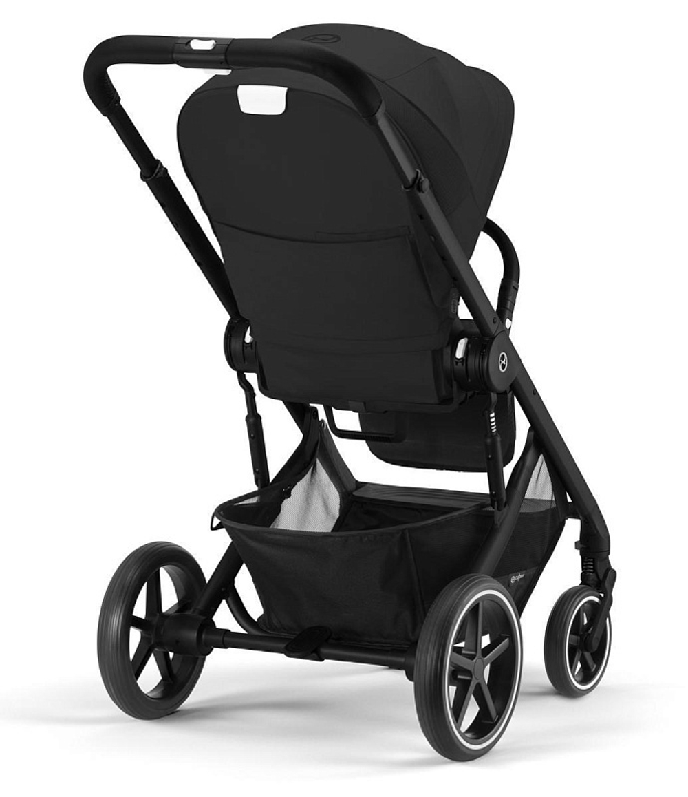 Детская коляска Cybex Balios S Lux BLK Aton B2 i-Size 3 в 1 Moon Black с дождевиком/Volcano Black