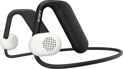 Наушники Sony WI-OE610, Bluetooth, накладные, черный/белый [wi-oe610/bq e]