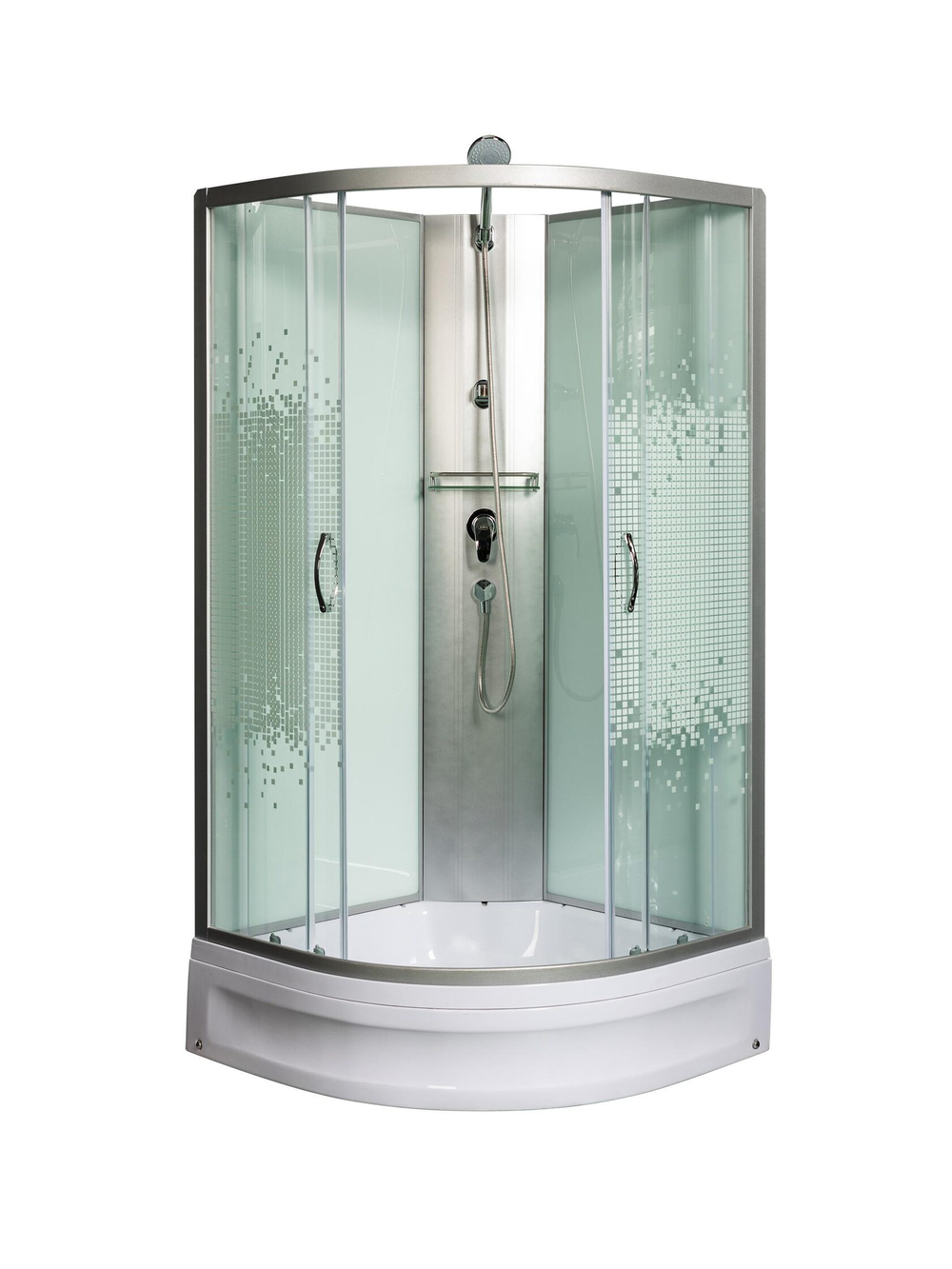 Душевая кабира  МОНОМАХ 10000005787 100/24 С МЗ, б/крыши, 1000х1000х2060, полукруг