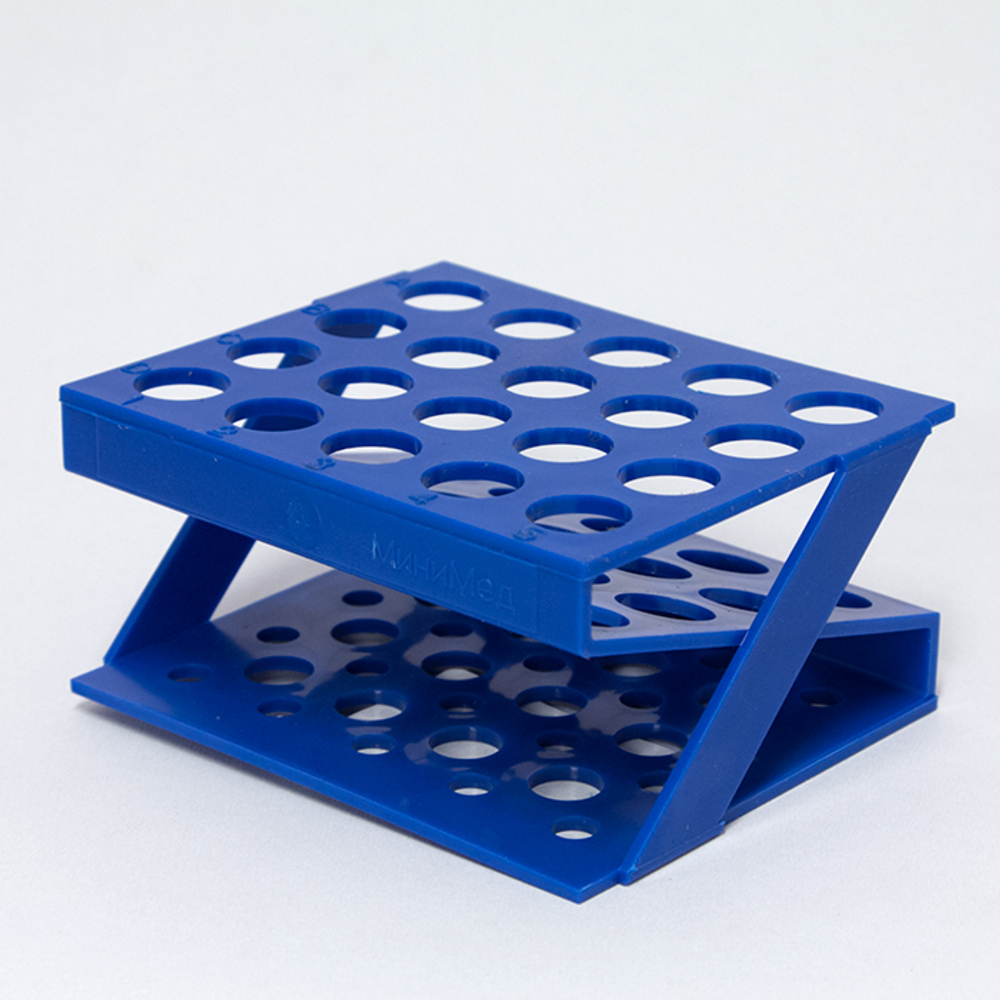 Штатив для пробирок 20 гнезд Z-образный (ШП-20), ПС, (12005405) Минимед, шт.