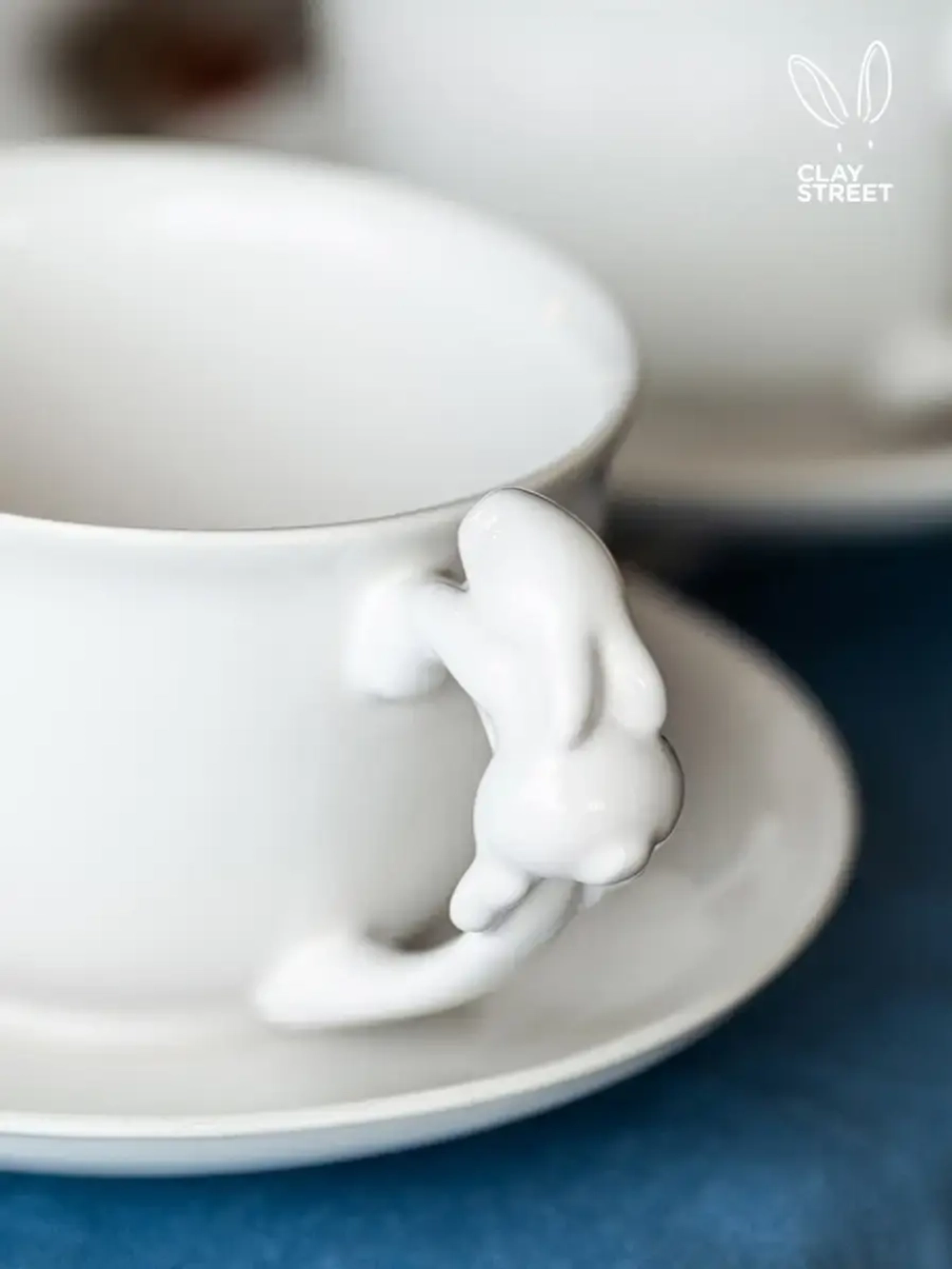 Чайная пара чашка с блюдцем Кролик 425 мл