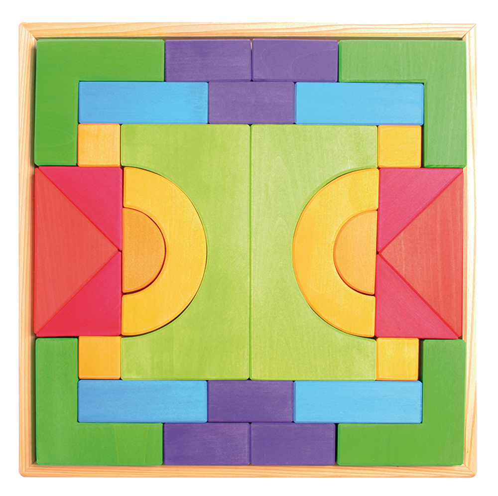 Деревянный конструктор "Базовый", поддон, 30 деталей