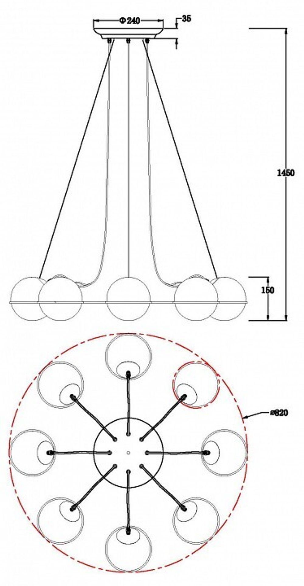 Подвесная люстра MyFar Julian MR2291-8P