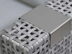 "Тито" лаунж-зона из искусственного ротанга, цвет серый