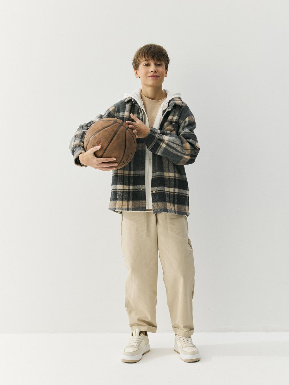 Пальто-рубашка "Графит" 7+