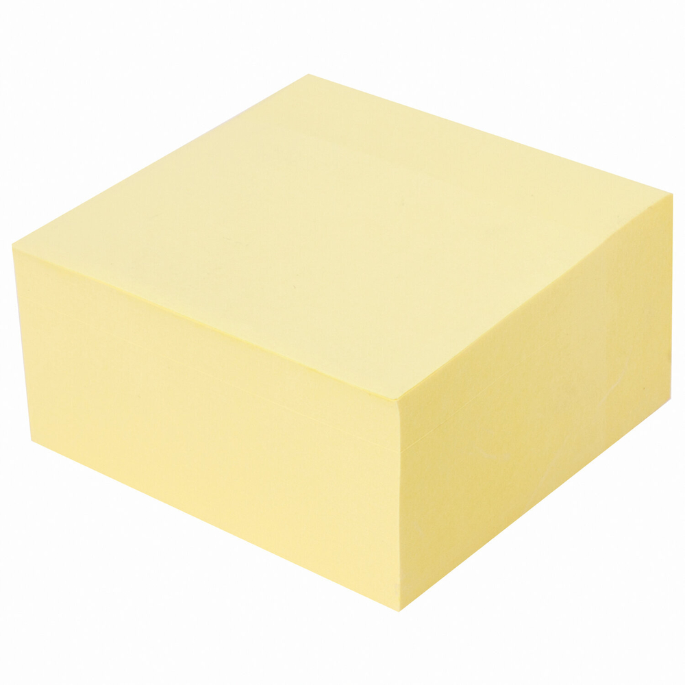 Блок самоклеящийся (стикеры) BRAUBERG 76×76 мм, 400 листов, желтый, 111353