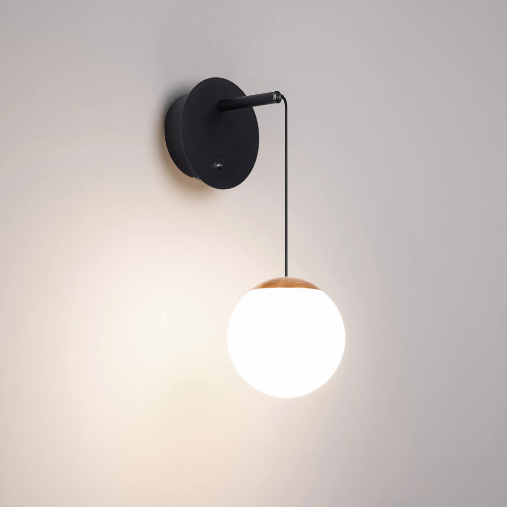 Светильник SP-BEADS-WALL-HANG-R130-6W Day4000 (BK-GD, 180 deg, 230V) (Arlight, IP20 Металл, 3 года) 037065