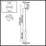 4290/5L ODL25 Подвесной светильник IP20 5Вт ANIKA