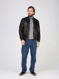 Кожаная куртка демисезонная бомбер