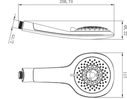 Лейка душевая Lemark LM0815COrange, 5-функциональная