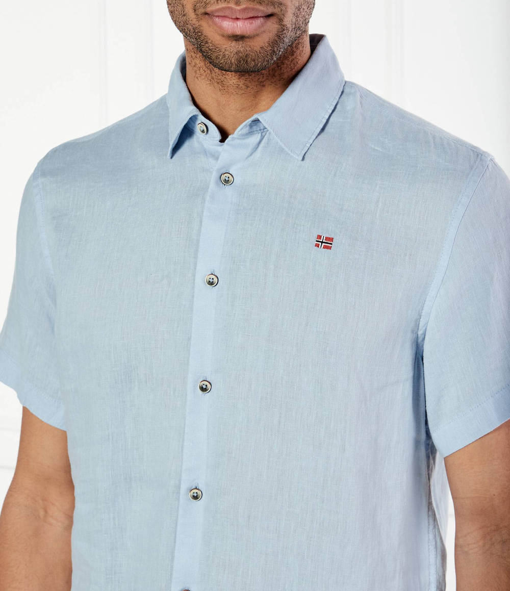 Льняная рубашка Napapijri - голубой(NP0A4HT5)