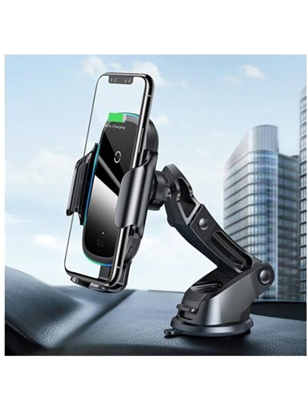 Авто держатель для телефона с QI Light Electric 15W