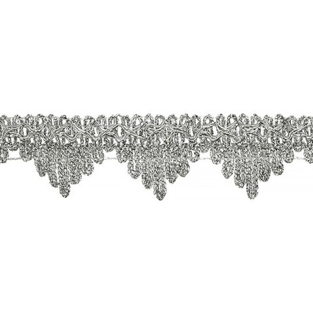 Тесьма металлизированная "Gamma", 26 мм, под серебро