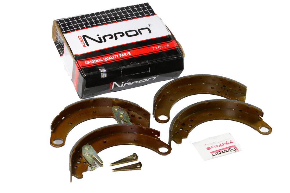 Колодка барабанного тормоза а/м УАЗ HUNTER/PATRIOT (к-т 4 шт.) задние (кат. 3163-3502090, 3160-3502090) NIPPON