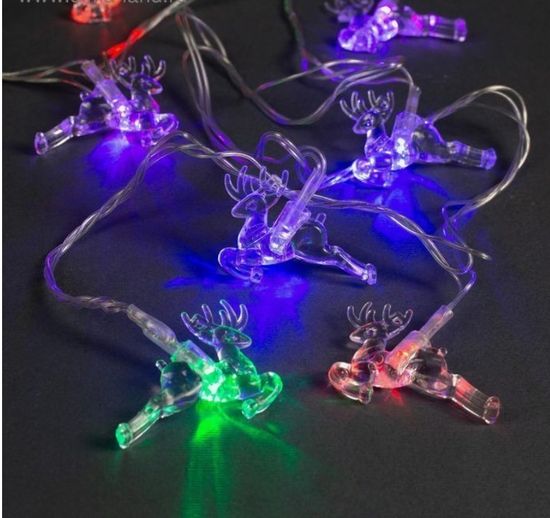 Гирлянда "Нить" 5 м с насадками "Олени"