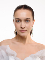 Серьги "Royal pearl amazonite" Gold