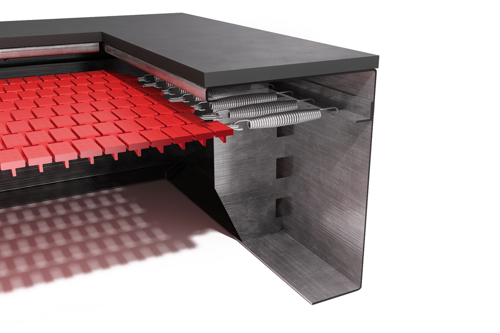 Встраиваемый детский батут для площадок - квадрат - 210